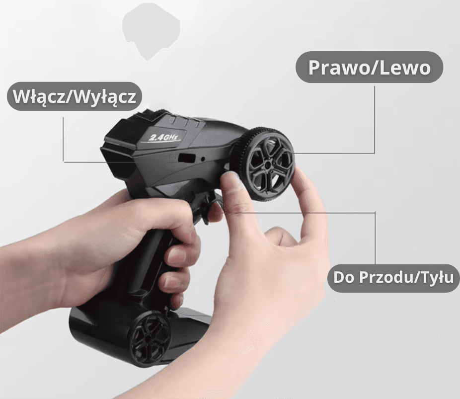 Power Racer - Duży samochód zdalnie sterowany RC NAPĘD 4X4